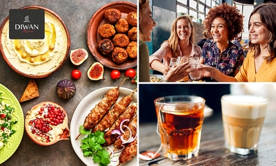 Menu libanais en 2 services + boisson au choix au restaurant Diwan