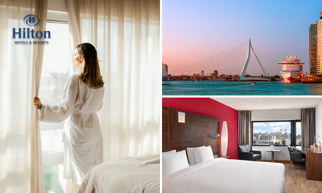 Übernachtung für 2 + Willkommensgetränk + Frühstück + Late Check-out im Herzen von Rotterdam