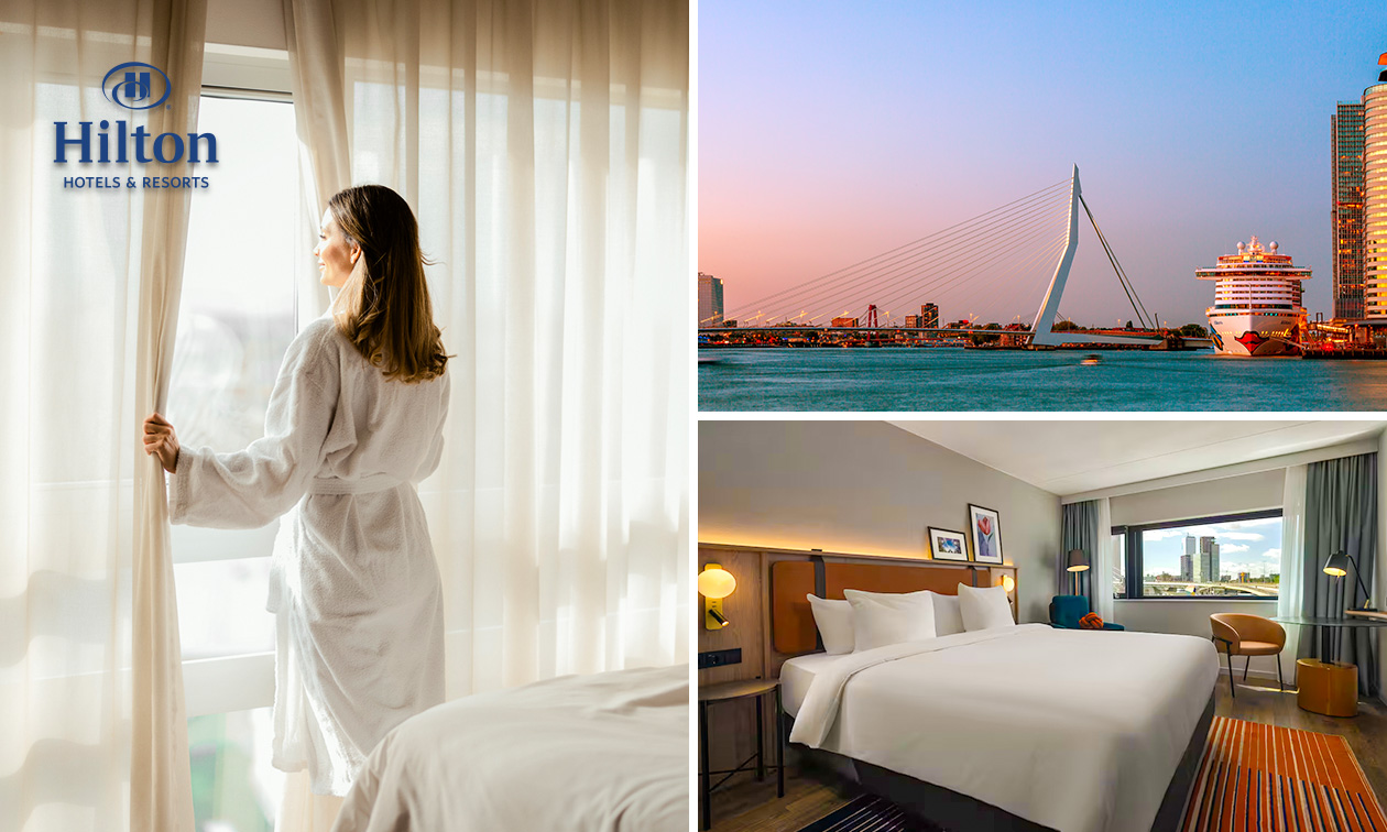 Übernachtung für 2 + Willkommensgetränk + Frühstück + Late Check-out im Herzen von Rotterdam