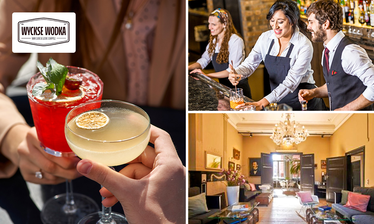 Cocktailworkshop (1,5 uur) + drankjes + snacks bij Drinks of 28