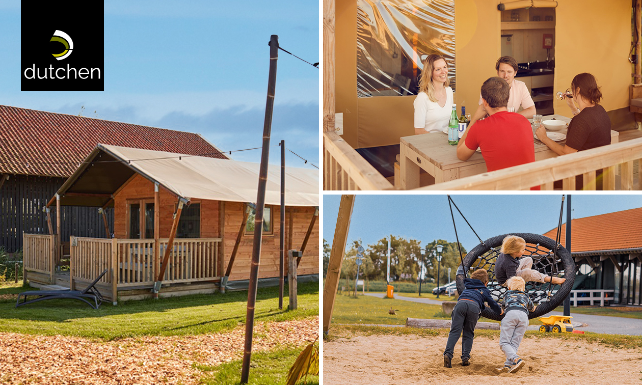 Wochenmitte oder Wochenende für 4 bis 6 Personen in einem Safarizelt oder einer Holzlodge