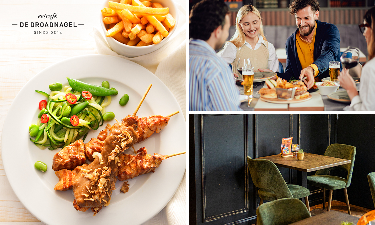3-gangendiner à la carte + mandje brood bij Eetcafé De Droadnagel