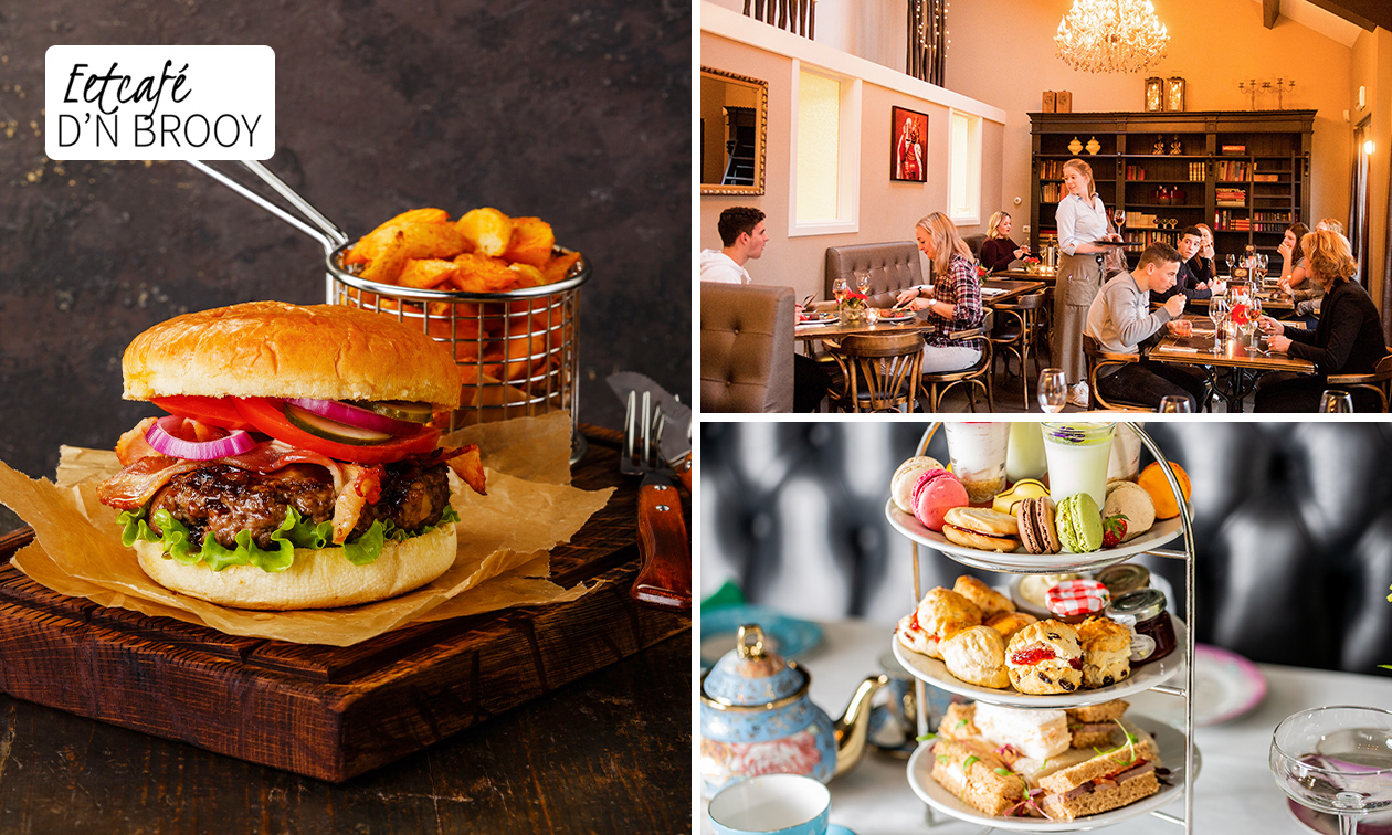 High tea + glas bubbels of 2-gangen keuzediner + broodmandje