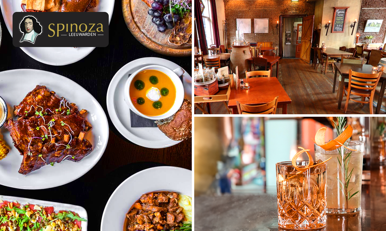 3-gangendiner à la carte en/of moordspel + cocktail bij Eetcafé Spinoza