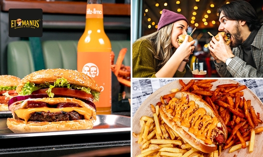 Burger oder Hotdog inkl. Pommes und Getränk nach Wahl + opt. inkl. Dessert
