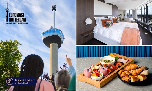Overnachting voor 2 + ontbijt + cava in de Euromast