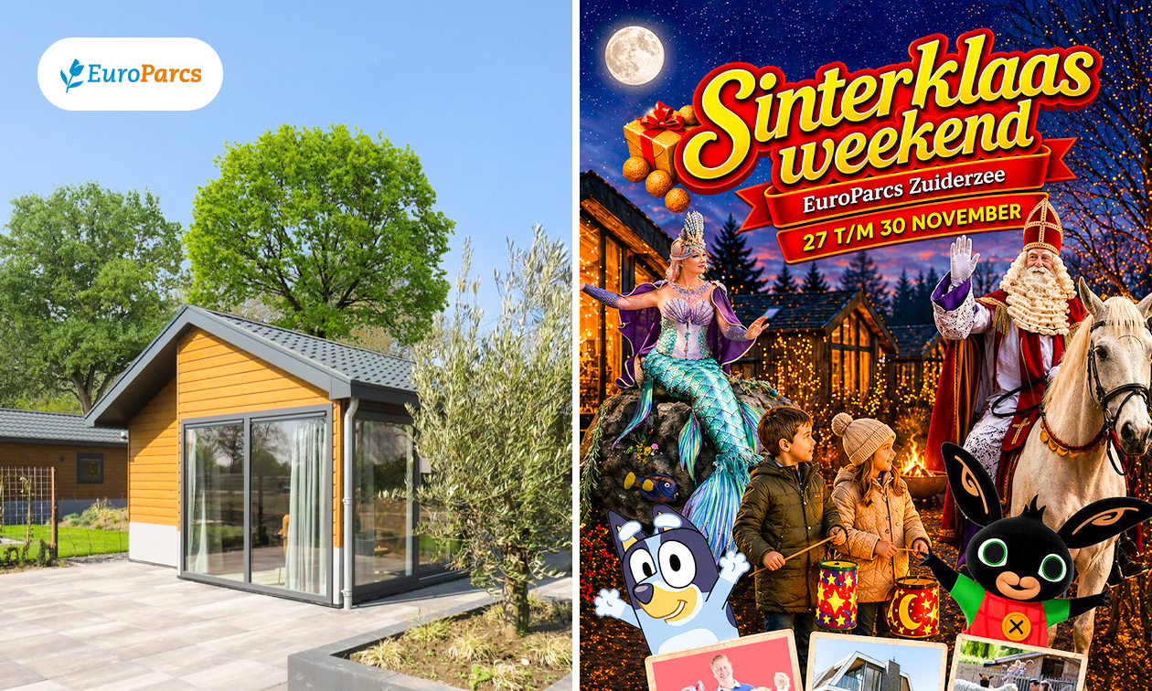 Weekend of midweek weg (2 tot 12 pers.) in EuroParcs