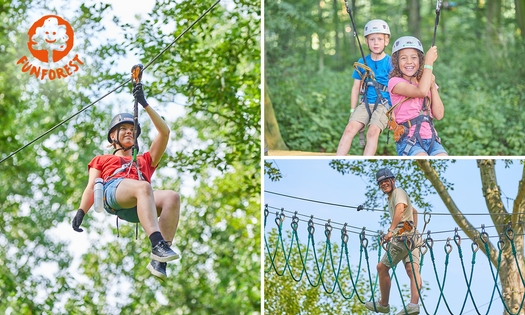 Entreeticket klimbos Fun Forest voor kind en/of volwassene (2 of 3 uur)