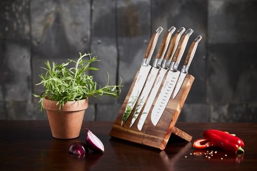 Laguiole Knivblok med 5 knive fra Hâws