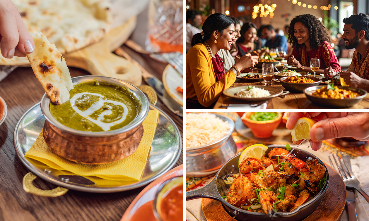 Indiaas 3-gangendiner of -lunch à la carte