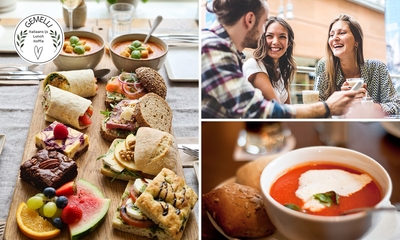 Lunchplateau + fruit bij Gemelli