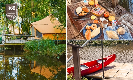 2 oder 3 Glamping-Übernachtungen für 2, 4, 5, 6 Personen + Frühstück bei Ark Van Noë