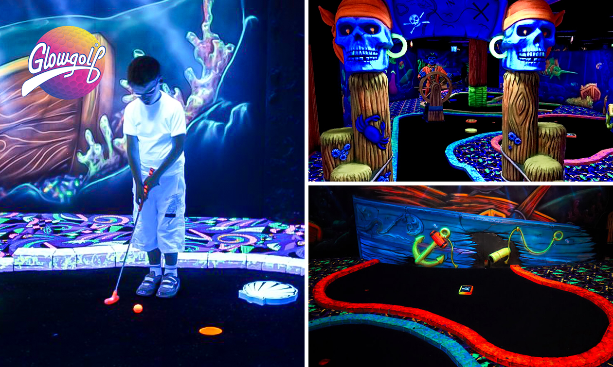 18-holes GlowGolf + evt. drankje naar keuze of spiegeldoolhof