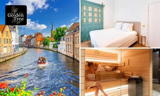Übernachtung für 2 + Frühstück mit Glas Sekt + Late Check-out + Wellness in Brügge