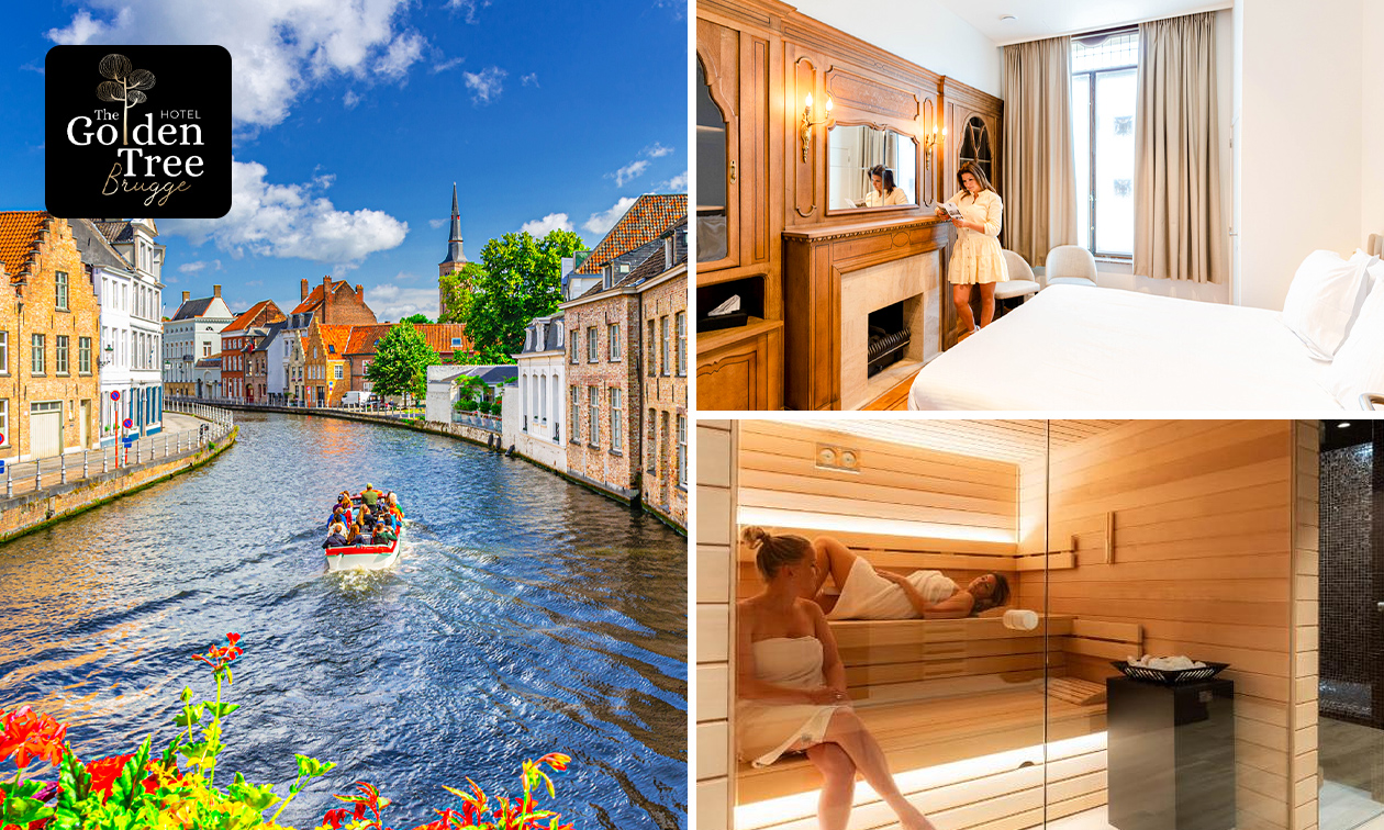 Übernachtung für 2 + Frühstück mit einem Glas Sekt + Late Check-out + Wellness in Brügge