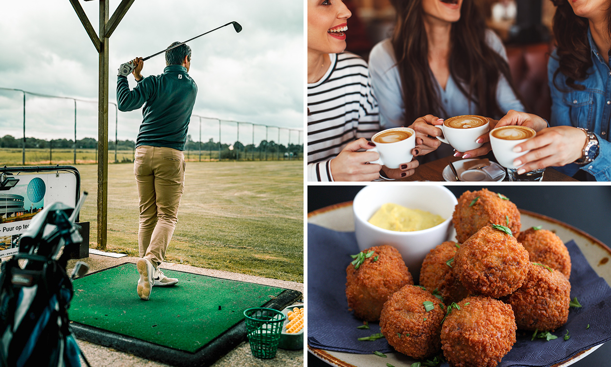 Dagpas golfen + drankje en bitterballen