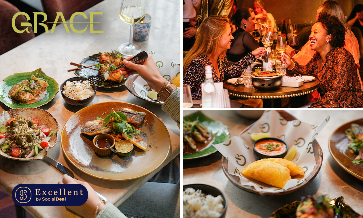 3-gangen shared dining-diner bij Grace Rotterdam