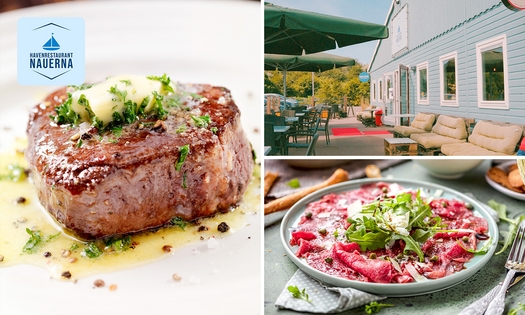 3-gangendiner à la carte bij Havenrestaurant Nauerna