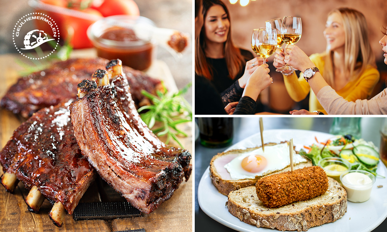 12-uurtje of 3-gangen keuzediner bij Herberg De Geulhemermolen