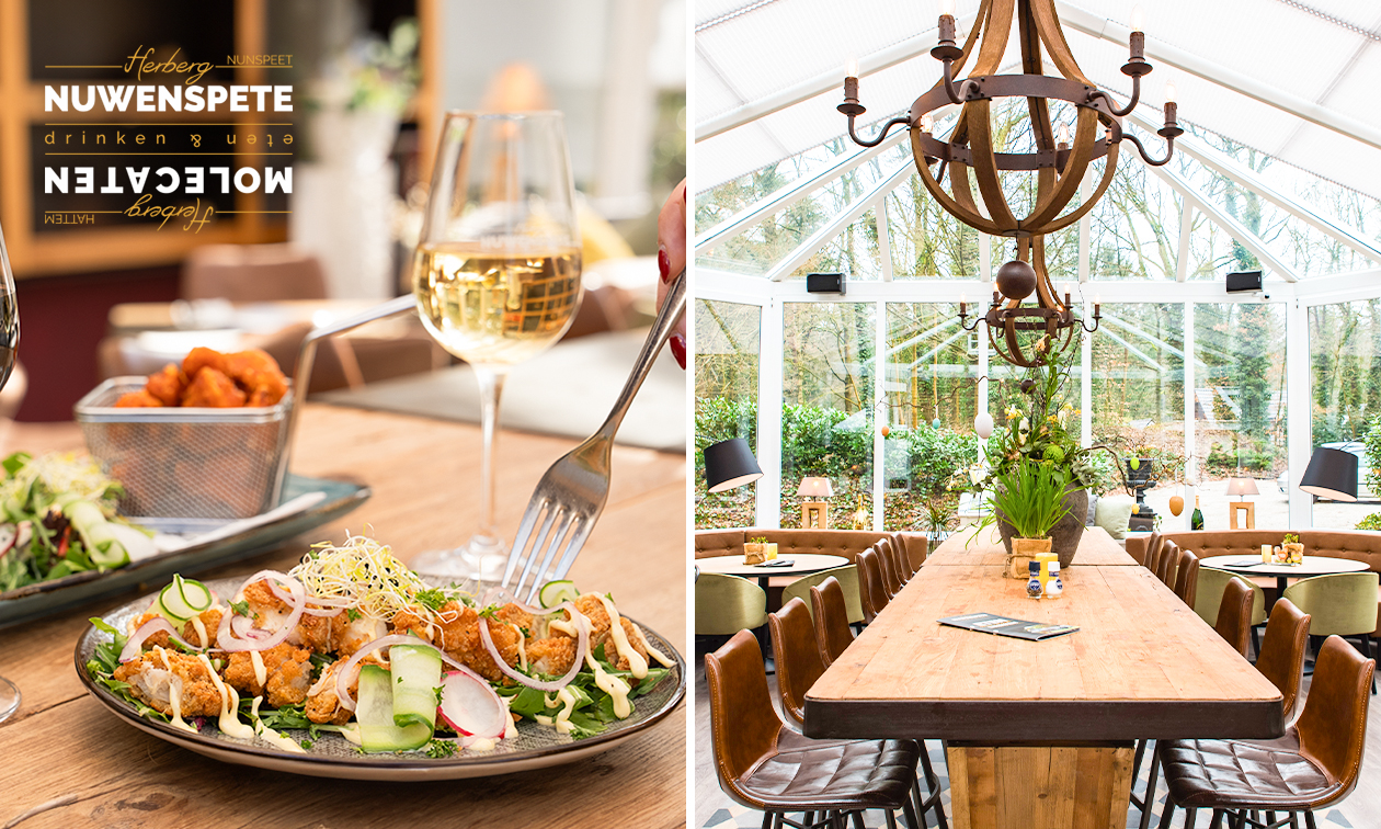 3-gangendiner à la carte bij Herberg Nuwenspete