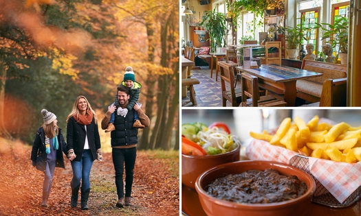 Zoervleisj-wandeling + soep + zoervleisj-plateau met friet en salade bij Herberg Thijssen