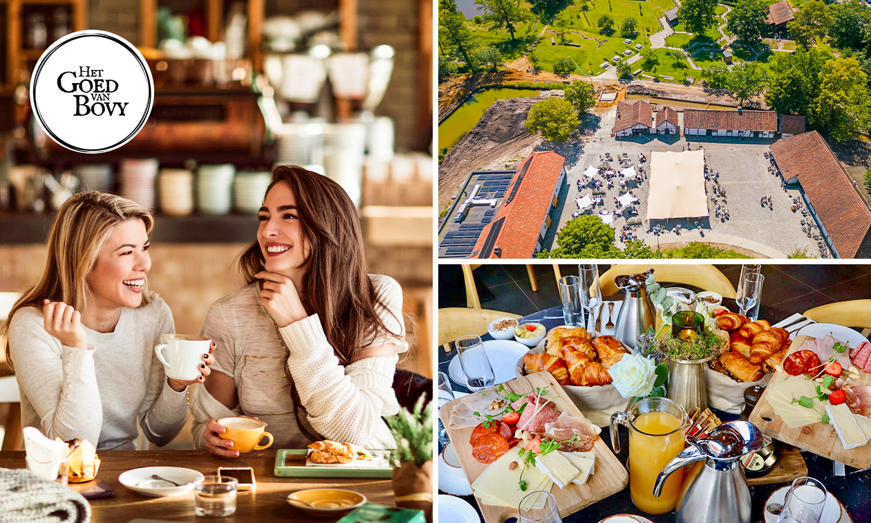 Luxe ontbijt + glas cava in een prachtig natuurgebied bij Het Goed van Bovy