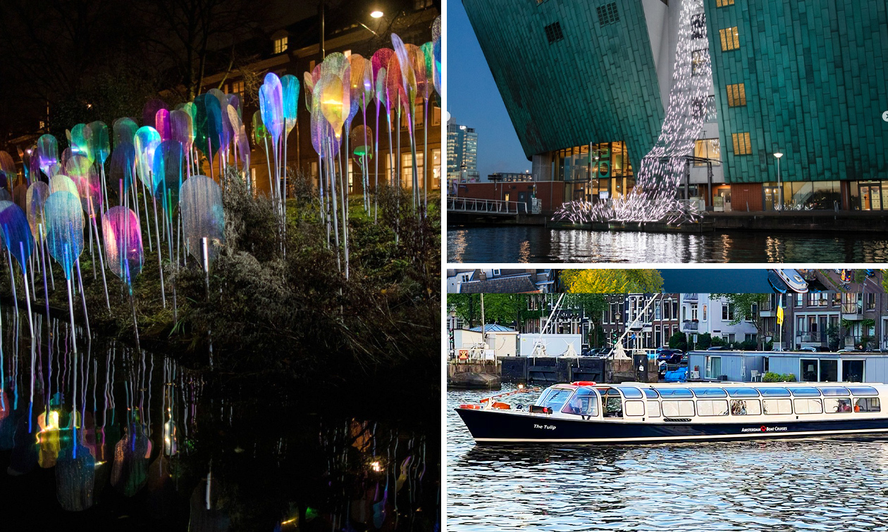 Rondvaart tijdens Amsterdam Light Festival (90 min)