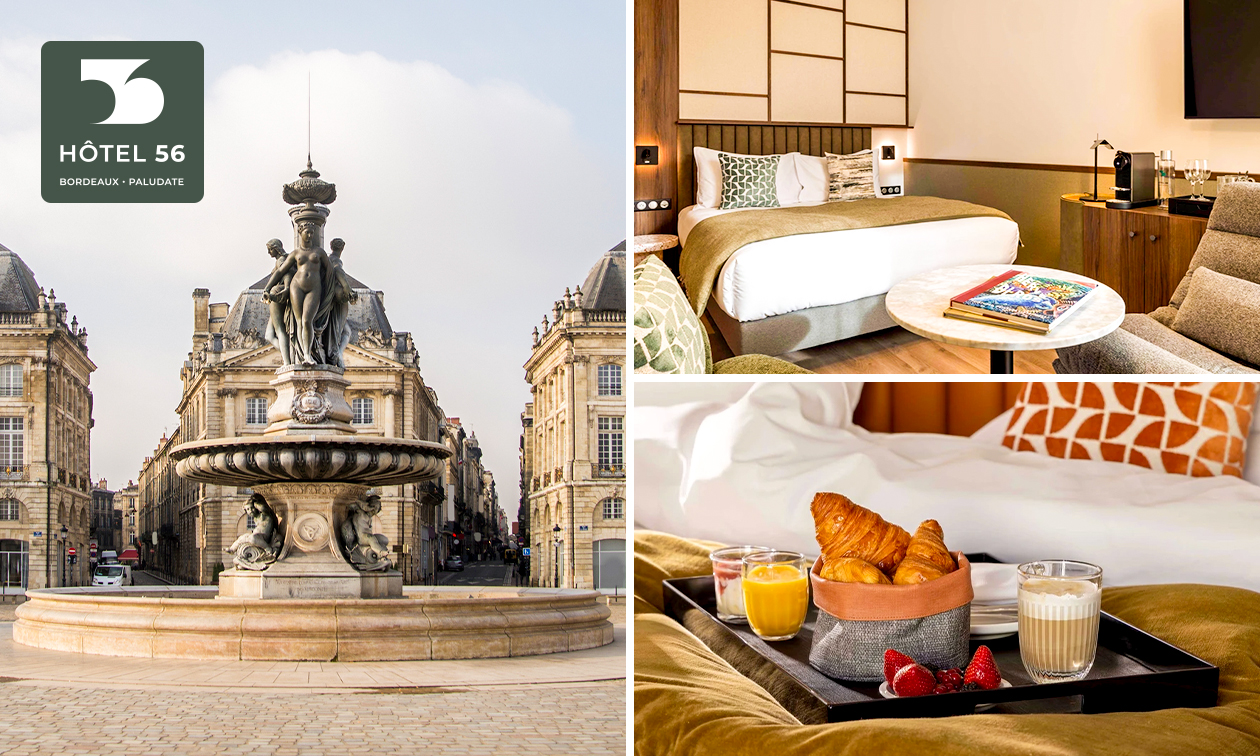 Übernachtung für 2 + Frühstück + Willkommensgetränk in Bordeaux