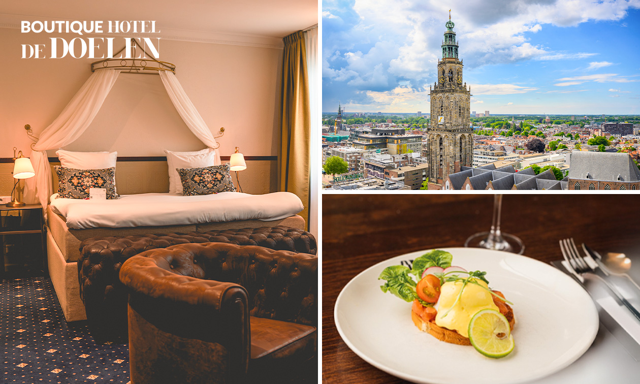 Übernachtung für 2 in einer Suite + Frühstück + 3-Gänge-Menü + Flasche Sekt in Groningen