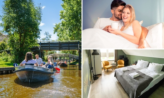 1 oder 2 Übernachtungen für 2 + Frühstück + Blick aufs Wasser in Giethoorn