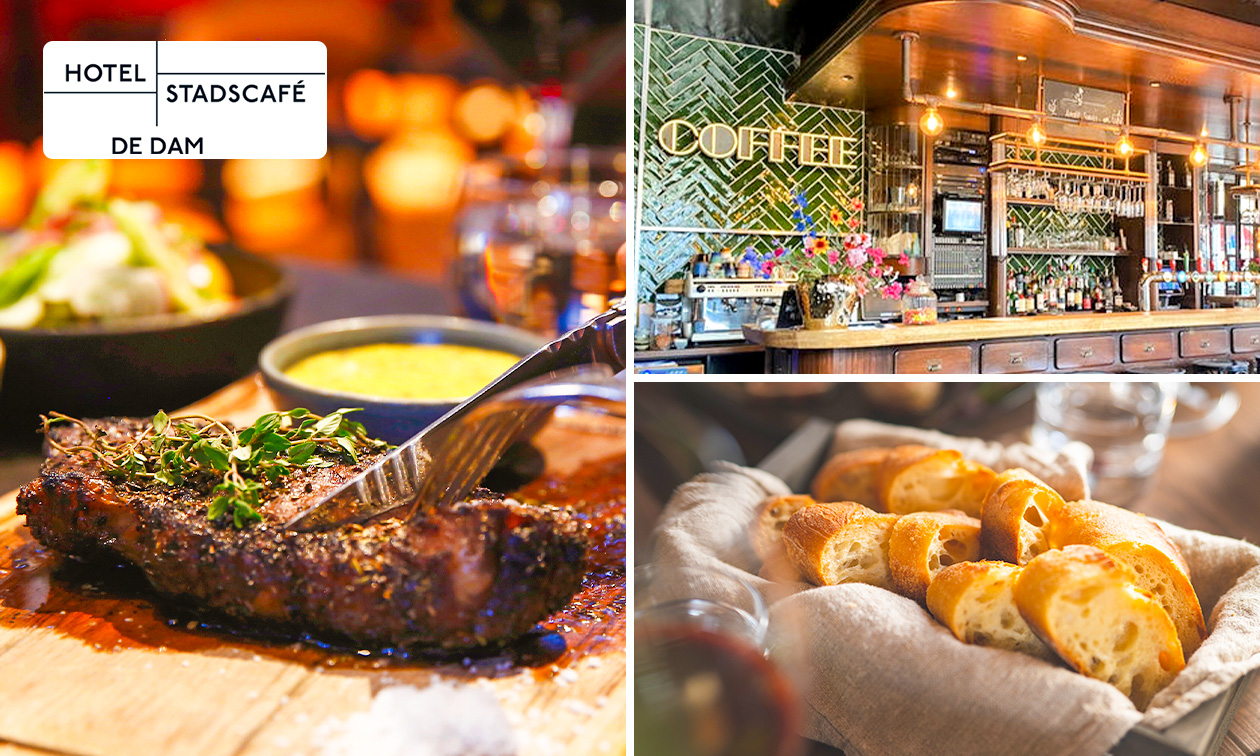 3-gangendiner bij Hotel en Stadscafé de Dam