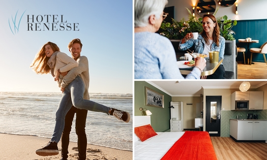 2 oder 3 Übernachtungen für 2 + Frühstück + Flasche Wein am Meer im Hotel Renesse