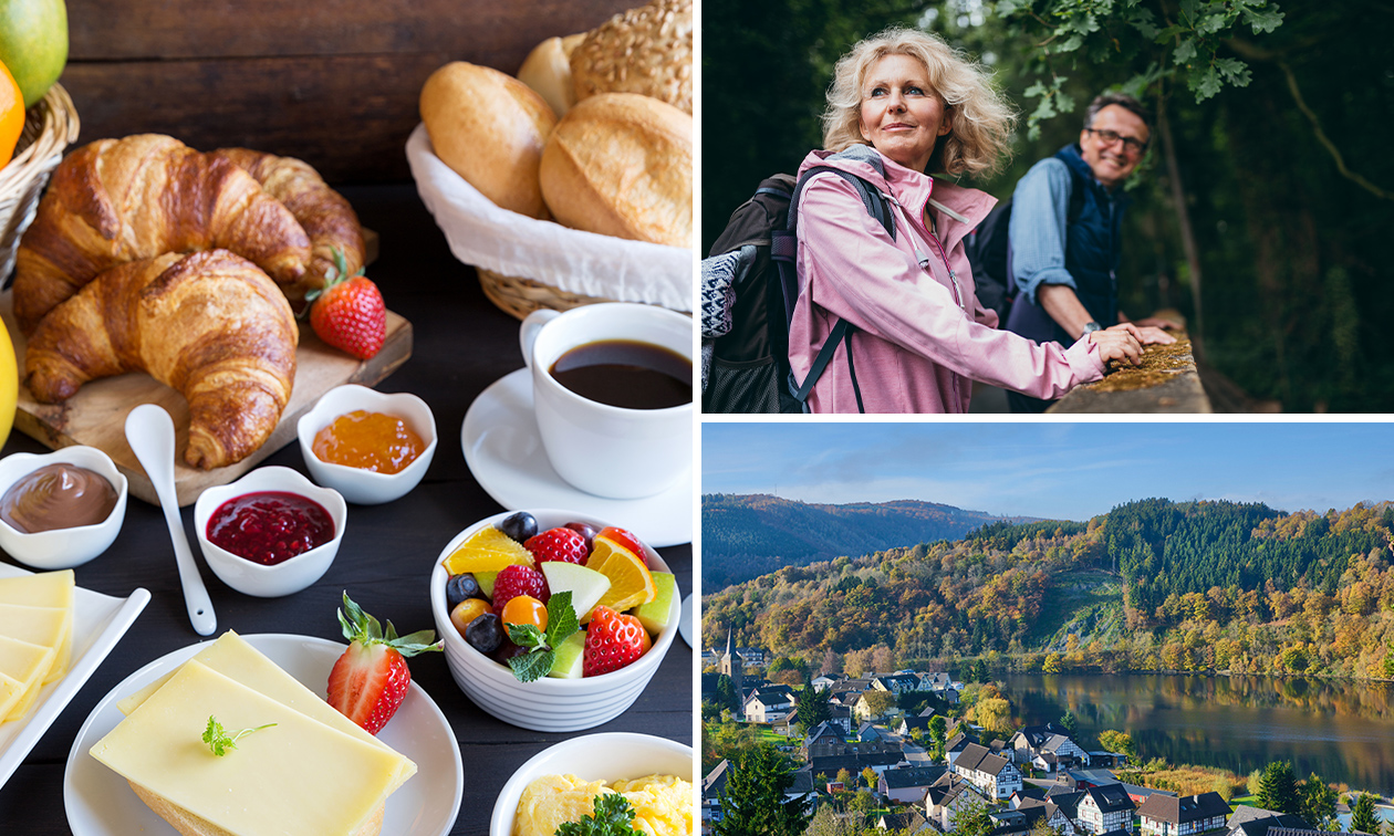 Wanderarrangement + Frühstück + Waffel Cake in der Eifel