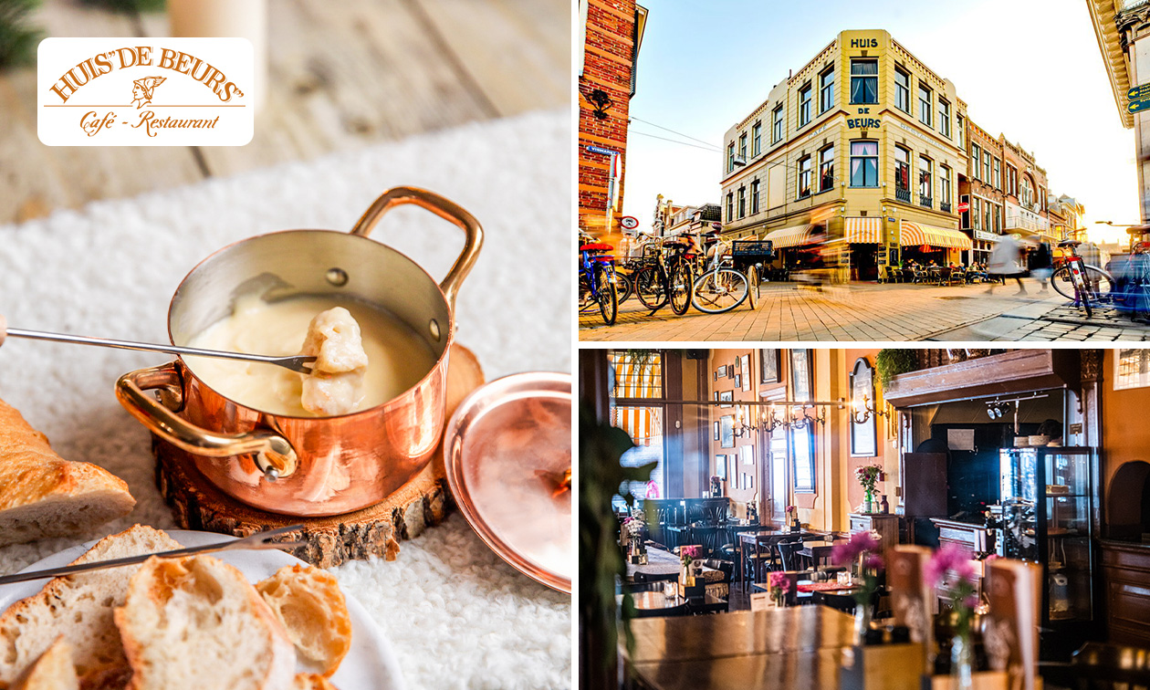Kaasfondue bij Huis de Beurs in hartje Groningen