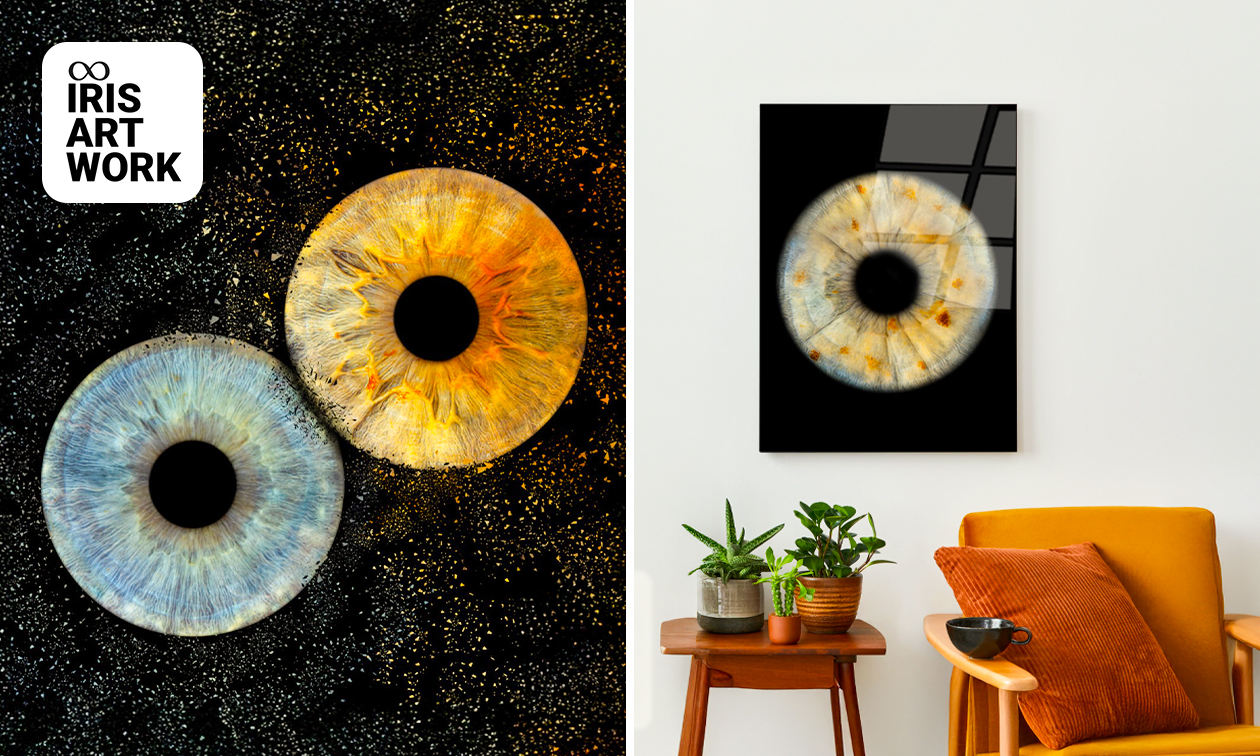 Iris-fotoshoot (1 tot 5 pers.) + 1 afdruk (20x20)