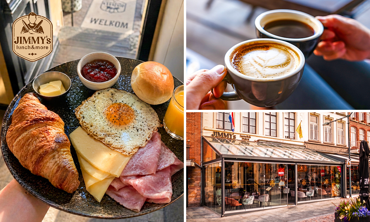 Ontbijt + koffie/thee + jus d'orange bij Jimmy's Lunch & More in hartje Roermond