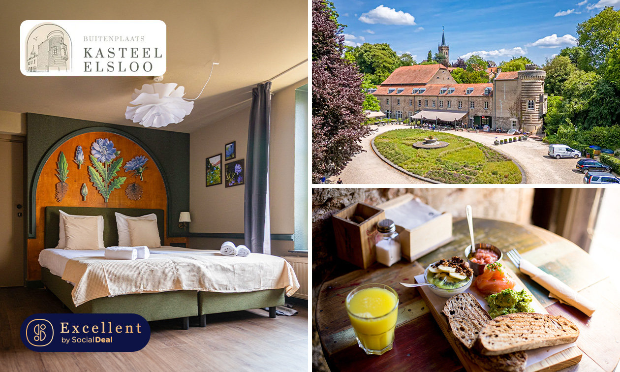 Luxuriöse Übernachtung für 2 + Frühstück + opt. Weinverkostung im Schloss Elsloo