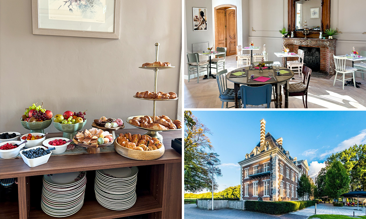 Luxe ontbijtbuffet bij Kasteel Pietersheim