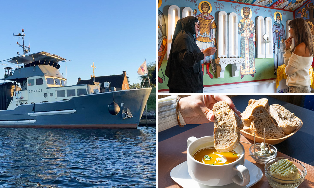 Kloosterschip rondleiding + proeverij + diner + rondvaart (3 uur)