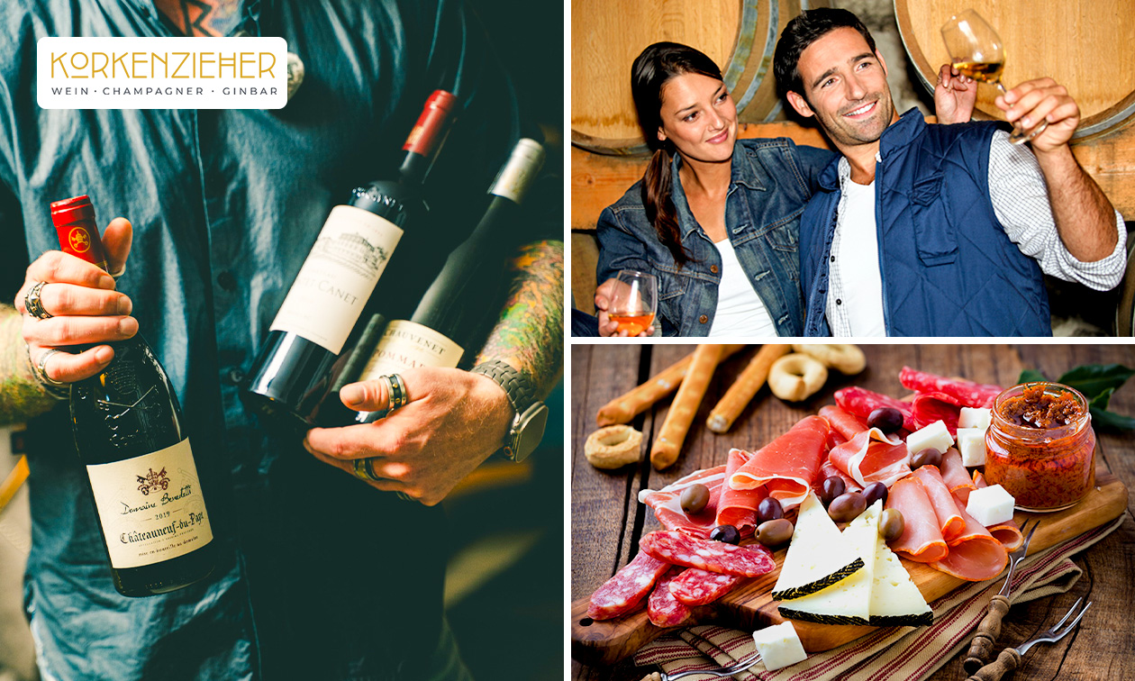 Weinverkostung inkl. Charcuterie-Platte + opt. Flasche Wein zum Mitnehmen