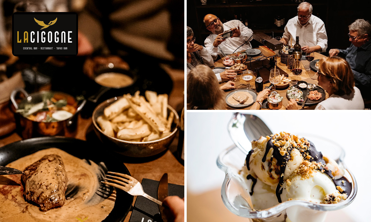 Menu en 3 services au restaurant La Cigogne