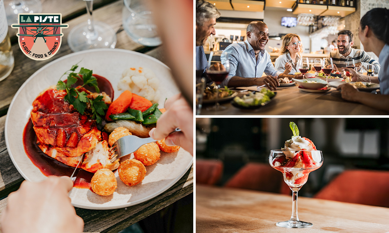 Menu en 2 ou 3 services à la carte au restaurant La Piste