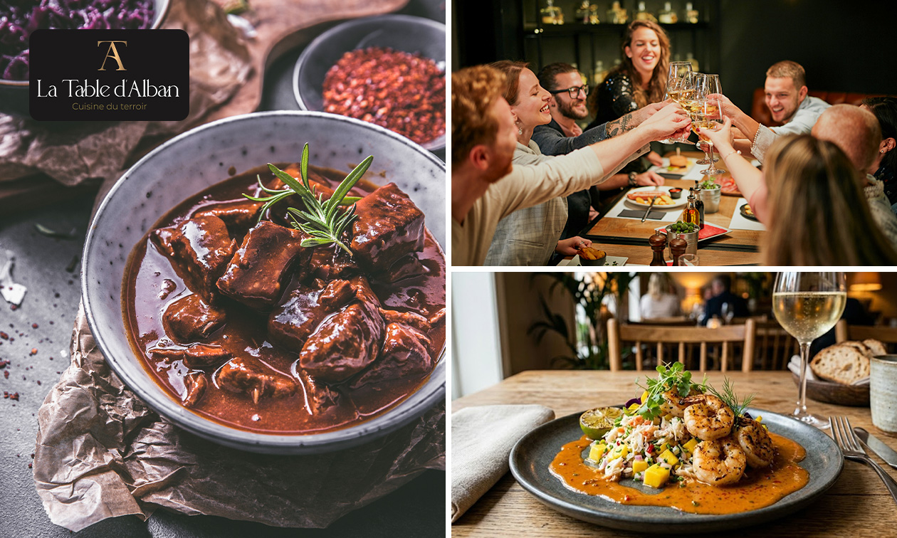 Menu en 2 services à La Table d'Alban à Durbuy