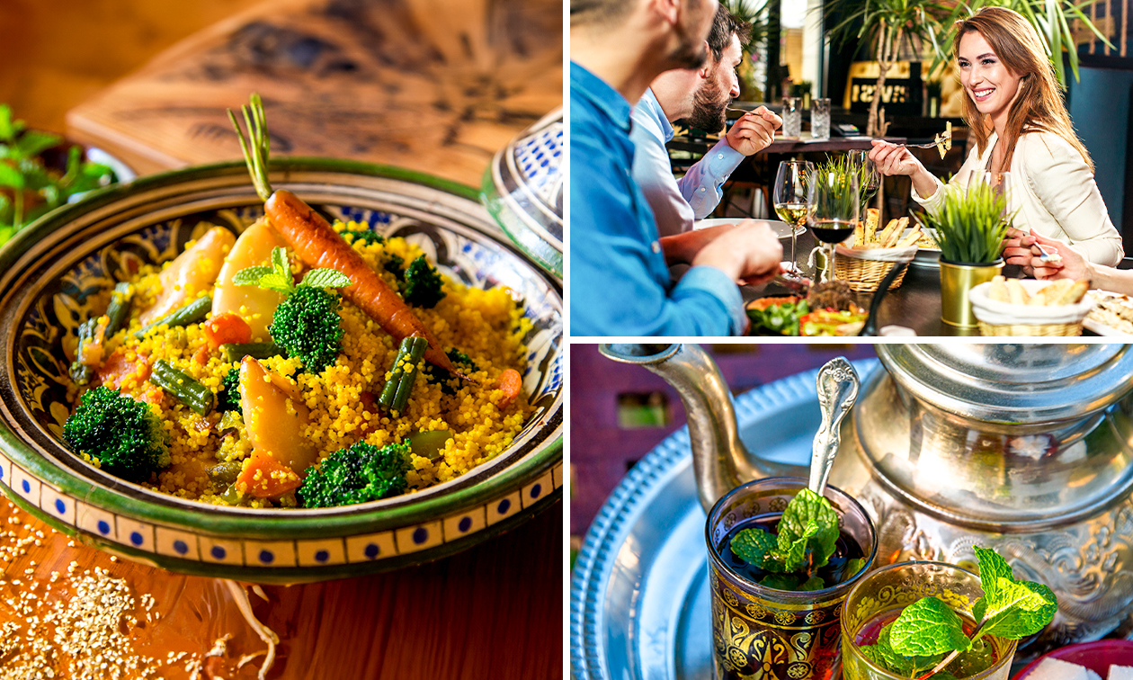 Menu en 2 ou 3 services au choix + thé à la menthe à La Tanjia