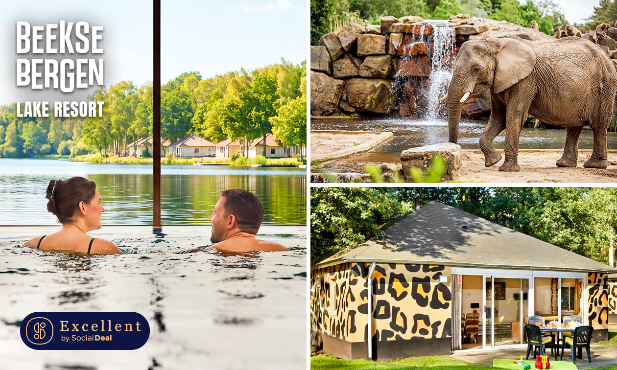 Wochenmitte oder Wochenende (3-6 Pers.) im Lake Resort Beekse Bergen + Eintritt in den Safaripark Wochenmitte oder Wochenende (3-6 Pers.) im Lake Resort Beekse Bergen + Eintritt in den Safaripark