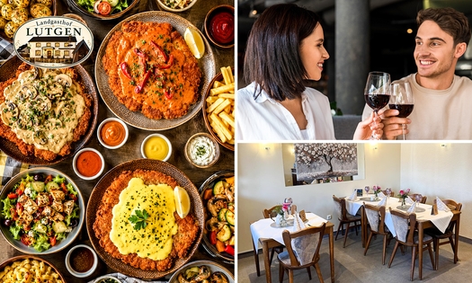 All-You-Can-Eat-Schnitzel mit Beilagen und Dessert bei Landgasthof Lutgen