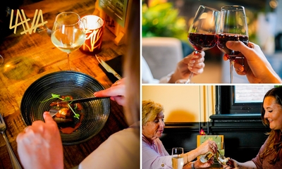 4-gangen high wine bij Lava Bar & Kitchen