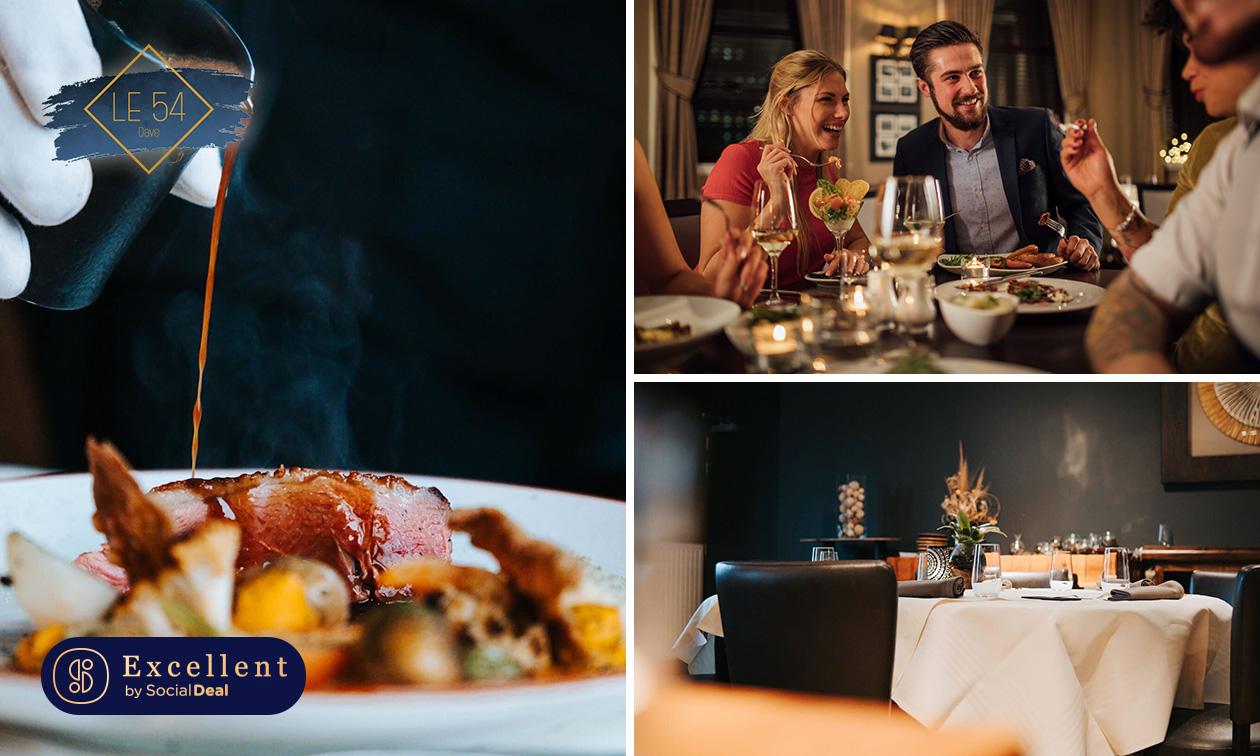 Menu en 3 ou 4 services + assiette surprise du chef chez Le 54