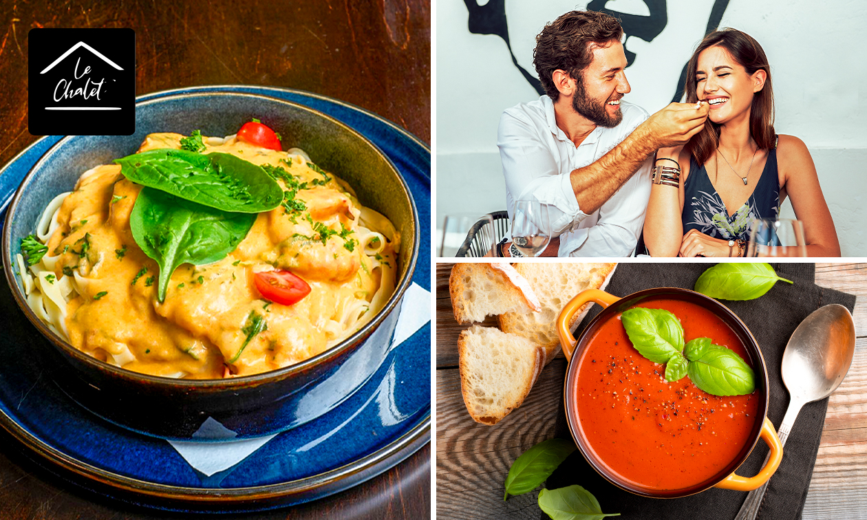 Menu en 3 services au choix au restaurant Le Chalet à Bruxelles