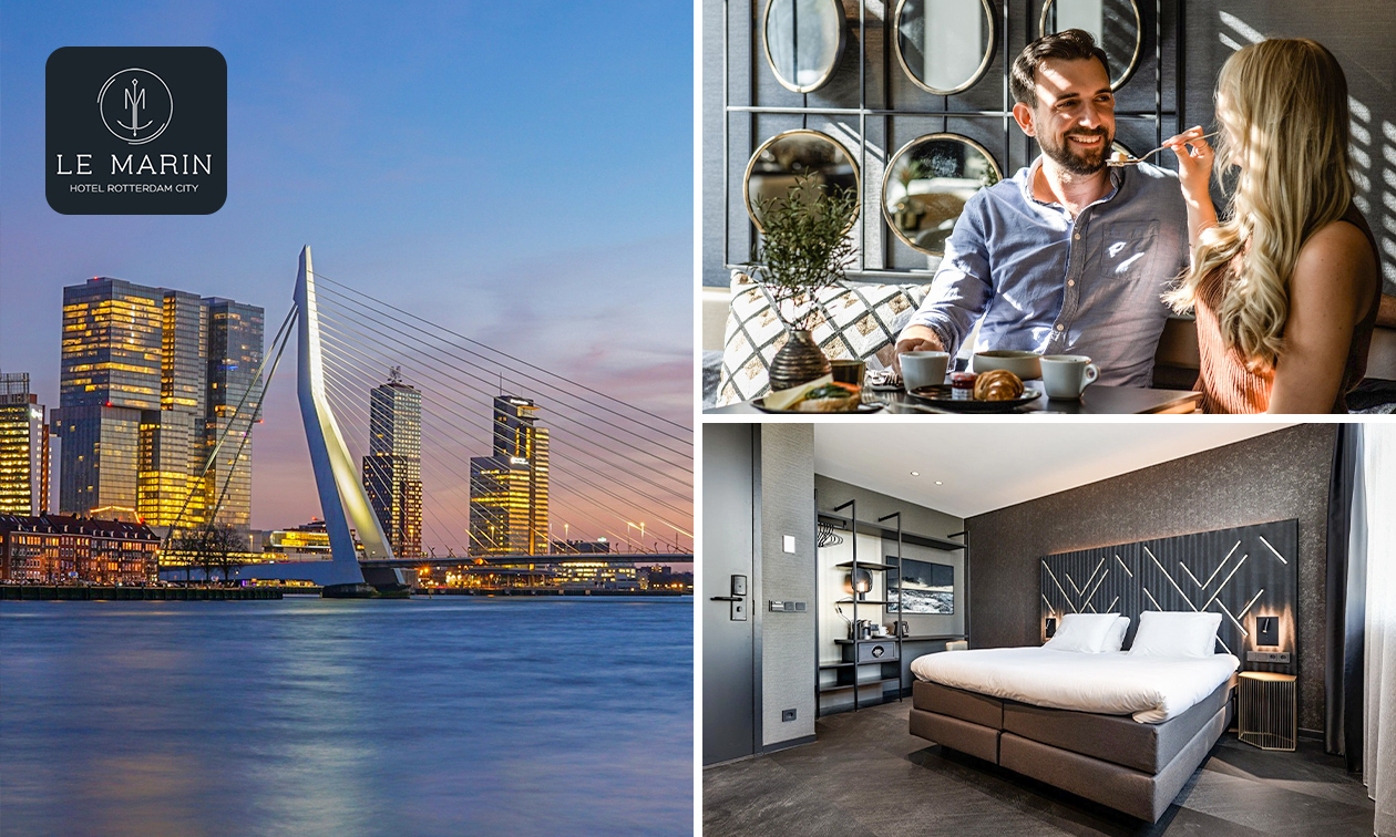 Nuit de luxe pour 2 + petit-déjeuner + cava à Rotterdam